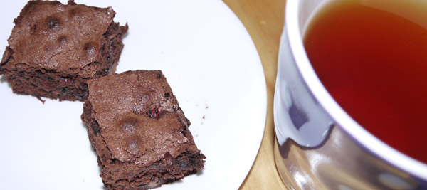 Blue Velvet Chocolate Brownies